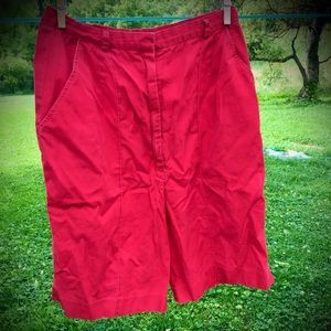 Red Vintage Bermuda Shorts